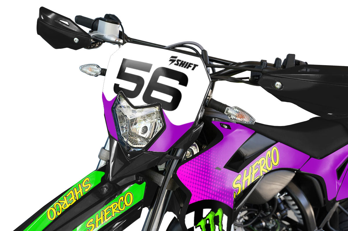 Kit déco Sherco 50cc 2017-2025 Vintage | autocollants moto | personnalisation 50cc | armysctv