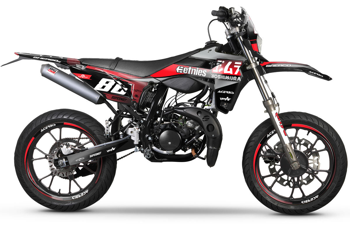 Dekor kit Sherco 50cc SM-SMR 2017-2025 Yoshi | Motorradaufkleber | Personalisierung 50cc | armysctv