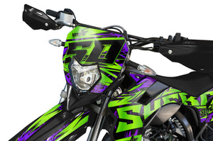 Kit déco Sherco 50cc SM-SMR 2017-2025 Zontix | autocollants moto | personnalisation 50cc | armysctv