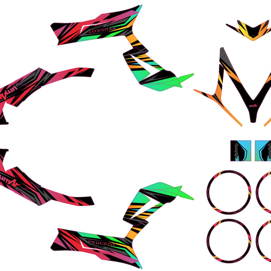 Dekor kit Peugeot Speedfight 3 - 2009-2015 Eclipse | Motorradaufkleber | Personalisierung 50cc | armysctv
