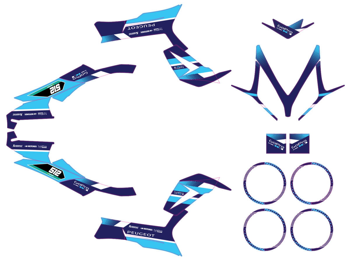 Kit déco Peugeot Speedfight 3 - 2009-2015 Hero | autocollants moto | personnalisation 50cc | armysctv
