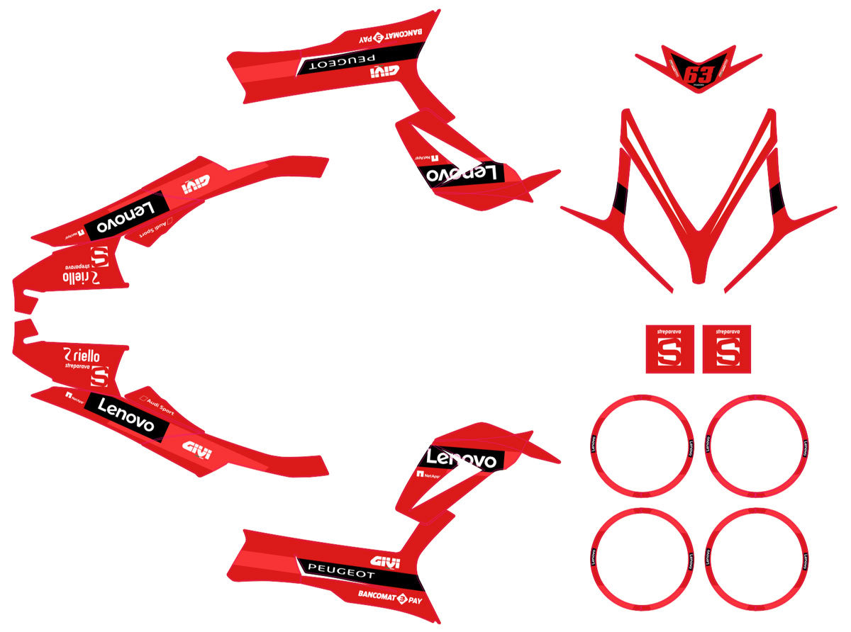 Kit déco Peugeot Speedfight 3 - 2009-2015 Lenovo | autocollants moto | personnalisation 50cc | armysctv