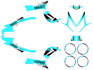 Kit pegatinas Peugeot Speedfight 3 - 2009-2015 Leopardo | pegatinas para moto | personalización 50cc | armysctv