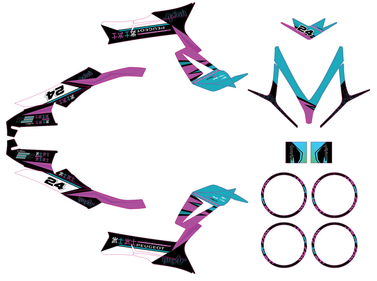 Kit déco Peugeot Speedfight 3 - 2009-2015 Army Vulture | autocollants moto | personnalisation 50cc | armysctv