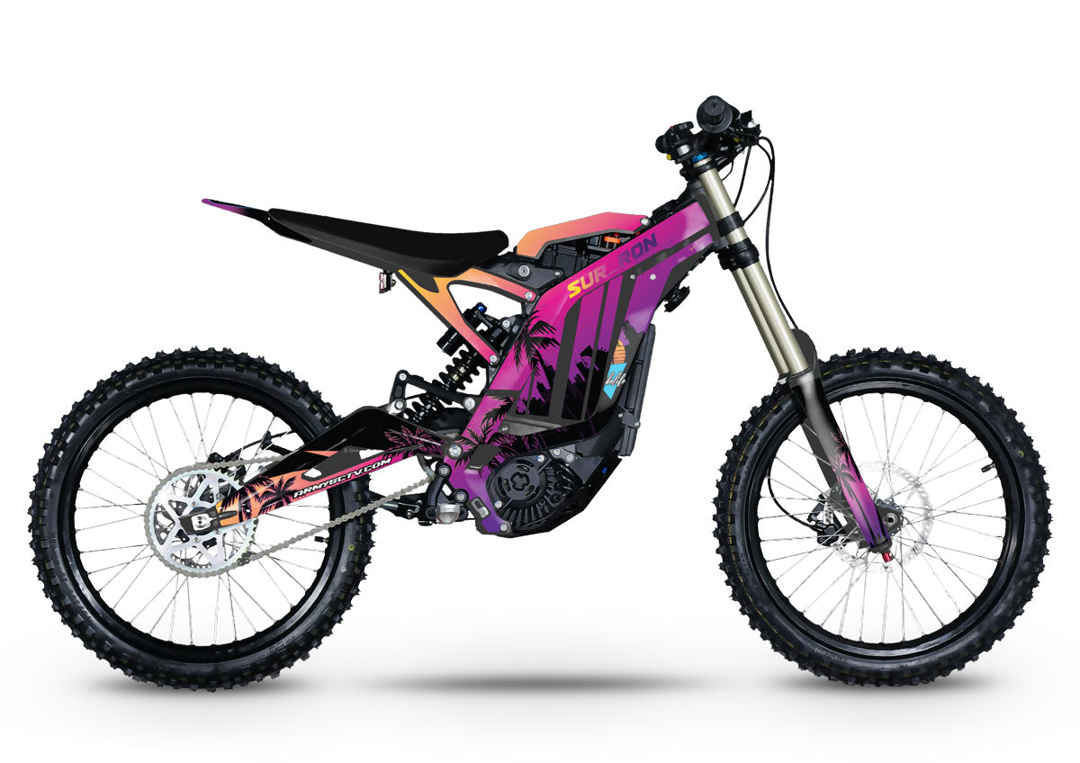 Kit déco Sur-Ron Light-Bee Miami | autocollants moto | personnalisation 50cc | armysctv