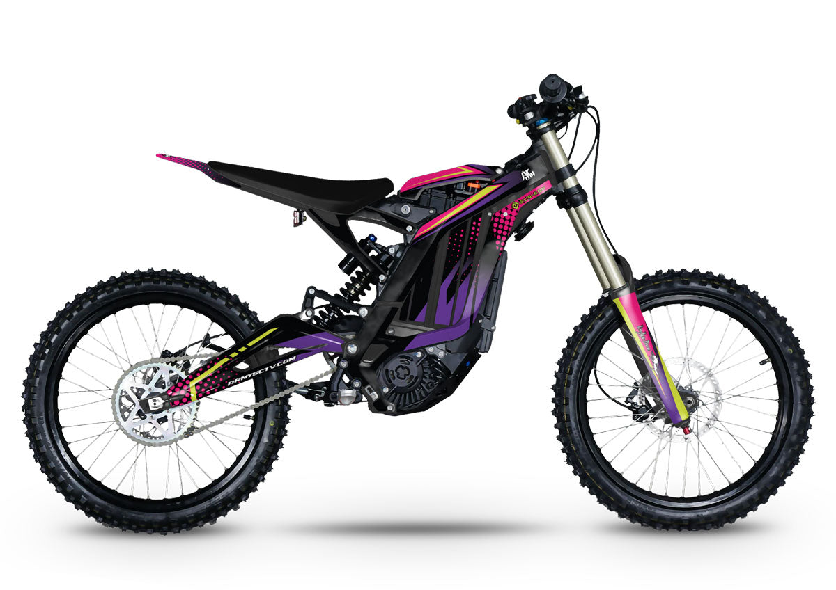 Kit déco Sur-Ron Light-Bee Neon | autocollants moto | personnalisation 50cc | armysctv