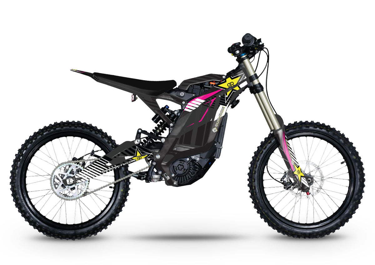 Kit déco Sur-Ron Light-Bee Rockstar | autocollants moto | personnalisation 50cc | armysctv