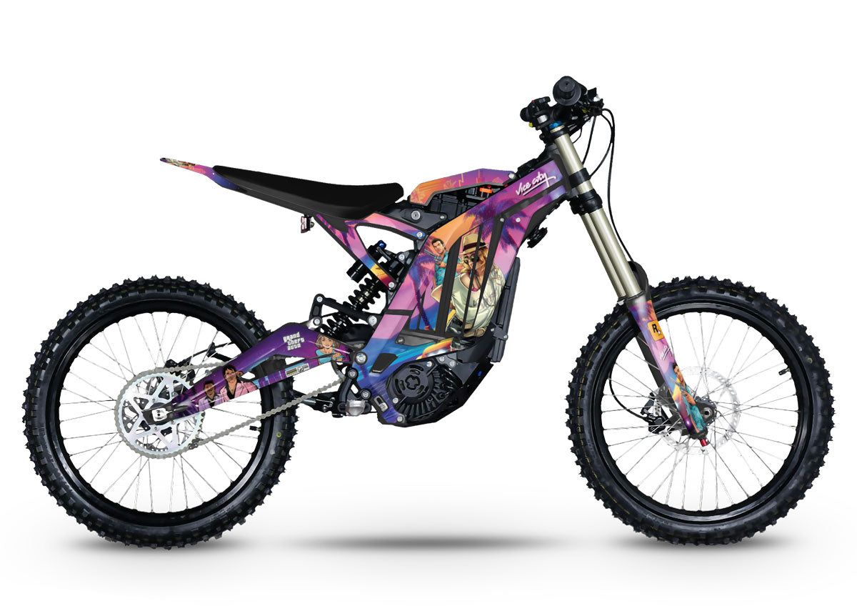 Kit déco Sur-Ron Light-Bee Vice City | autocollants moto | personnalisation 50cc | armysctv