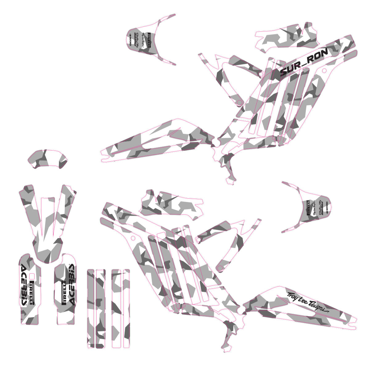 Kit déco 100% perso Sur-Ron Light-Bee | autocollants moto | personnalisation 50cc | armysctv