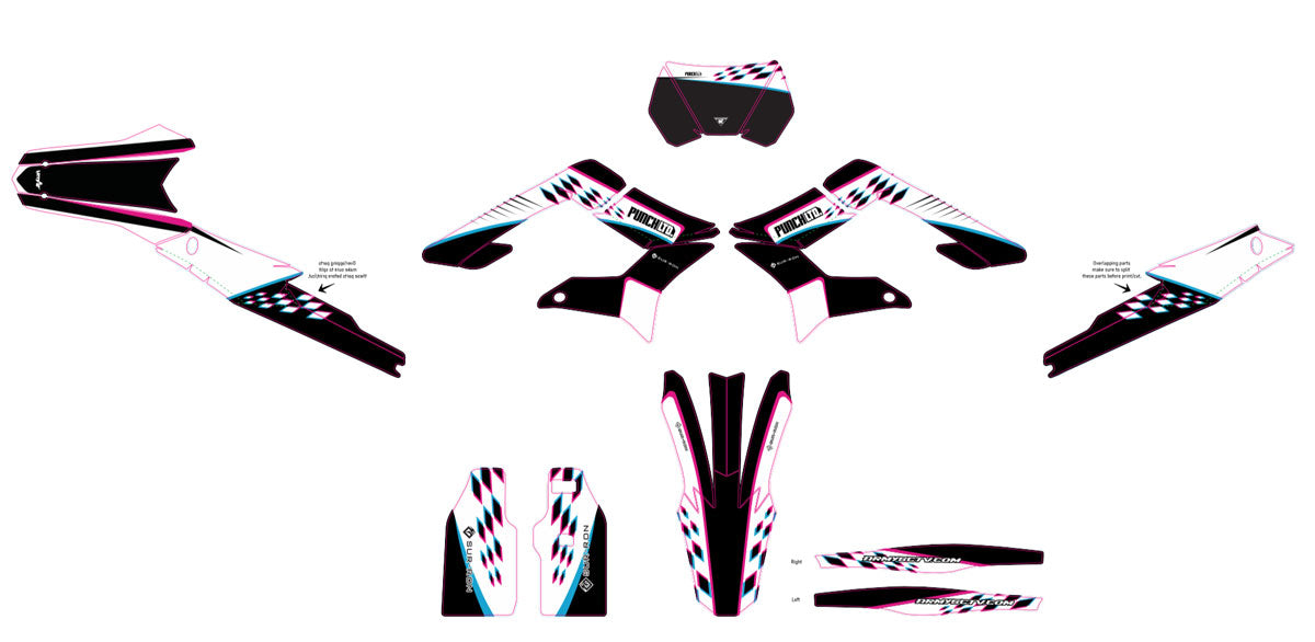 Kit déco Sur-Ron Storm Bee Punch | autocollants moto | personnalisation 50cc | armysctv