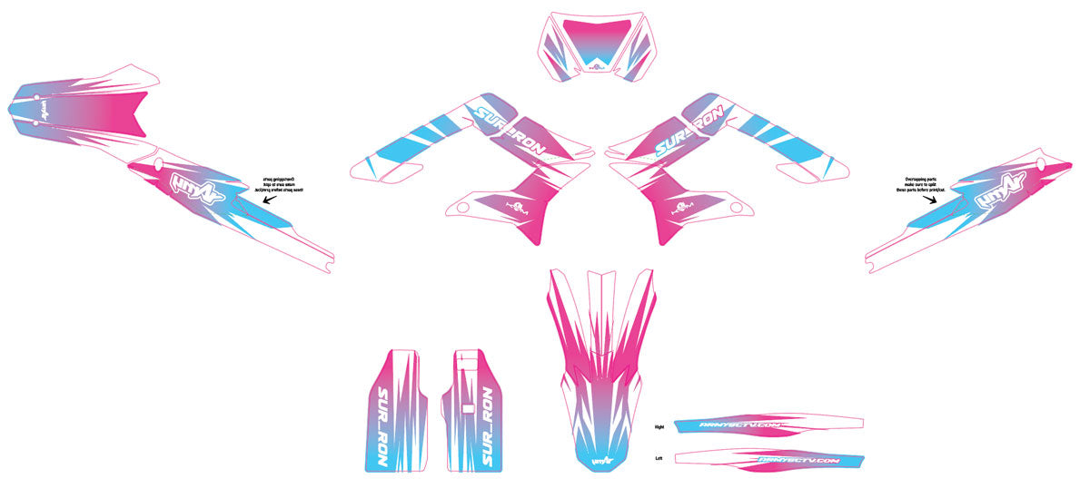 Graphics kit Sur-Ron Storm Bee X-Fast | motorcycle stickers | 50cc customization | armysctv