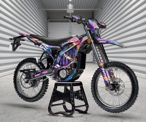 Kit pegatinas Surron Ultra Bee Lava Neón | pegatinas para moto | personalización 50cc | armysctv