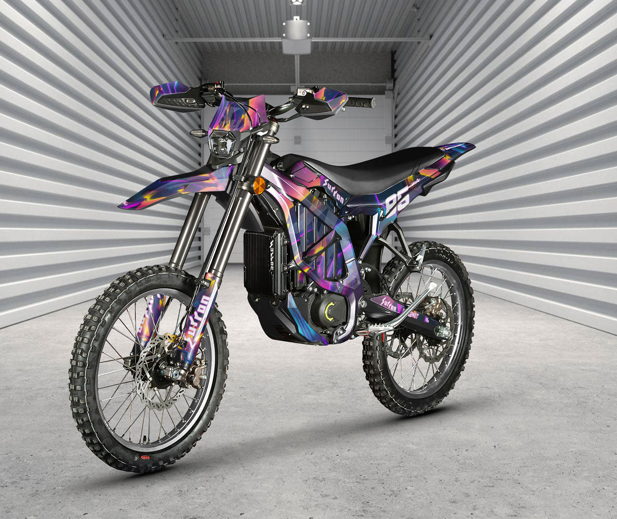 Kit déco Surron Ultra Bee Lava Neon | autocollants moto | personnalisation 50cc | armysctv