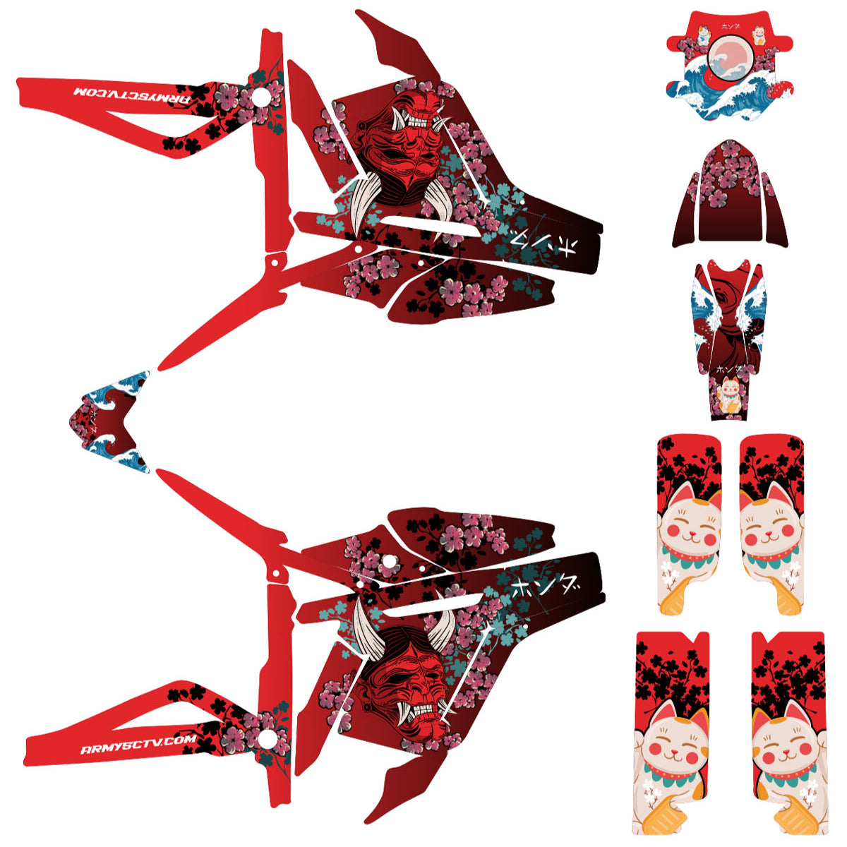 Kit déco Talaria Sting MX3 & R-MX4 Arigato | autocollants moto | personnalisation 50cc | armysctv
