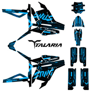 Dekor kit Talaria Sting MX3 & R-MX4 Blaue Karte | Motorradaufkleber | Personalisierung 50cc | armysctv