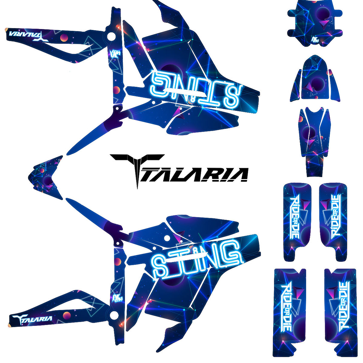 Kit déco Talaria Sting MX3 & R-MX4 Galax | autocollants moto | personnalisation 50cc | armysctv