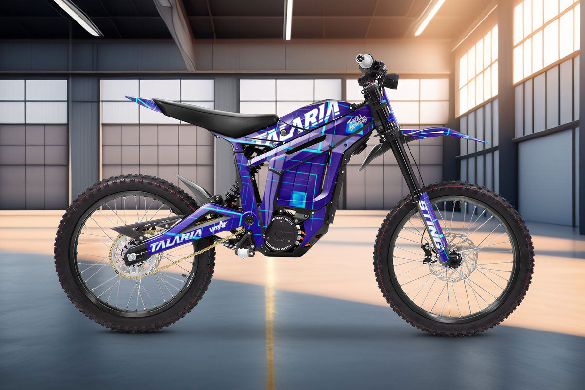 Kit déco Talaria Sting MX3 & R-MX4 Recblue | autocollants moto | personnalisation 50cc | armysctv