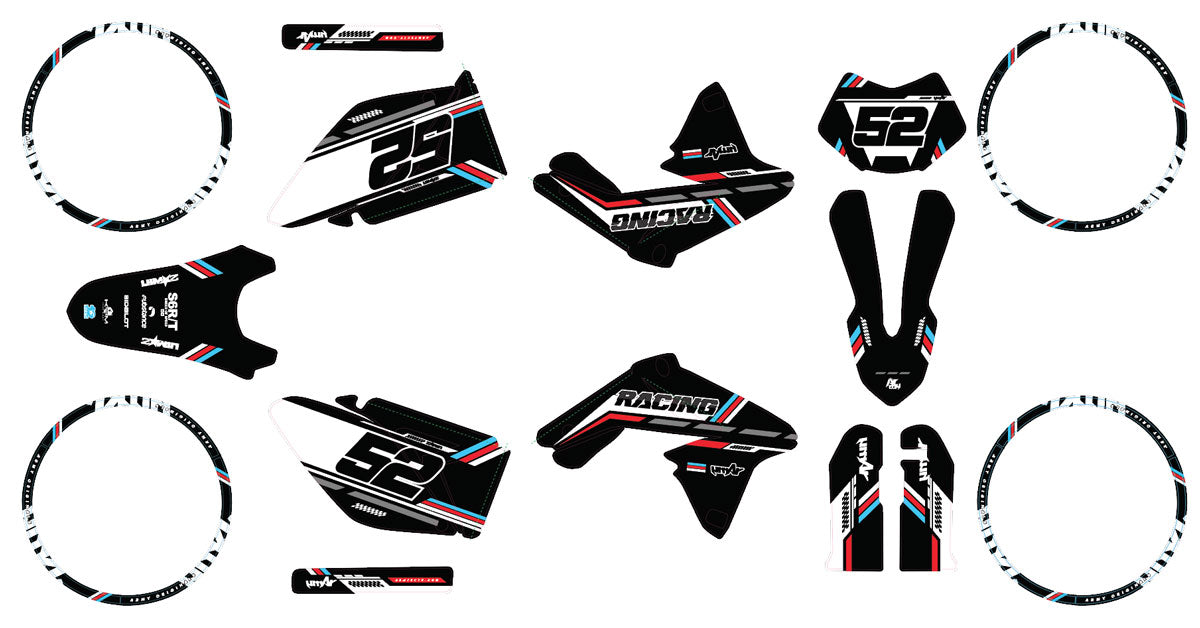 50cc Graphics kit Valenti Racing Black Cat