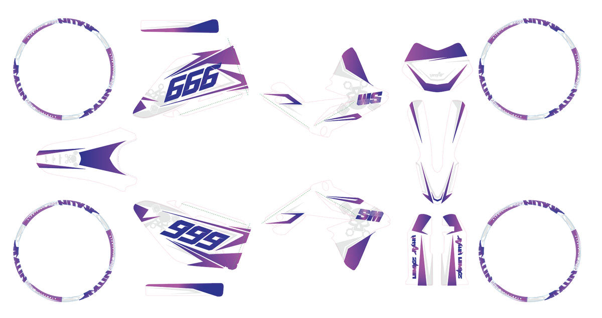 50cc Graphics kit Valenti Racing Cold