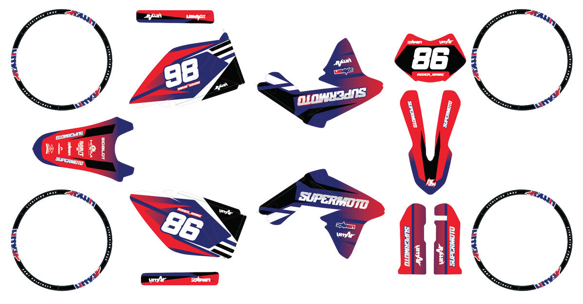50cc Graphics kit Valenti Racing Gradient