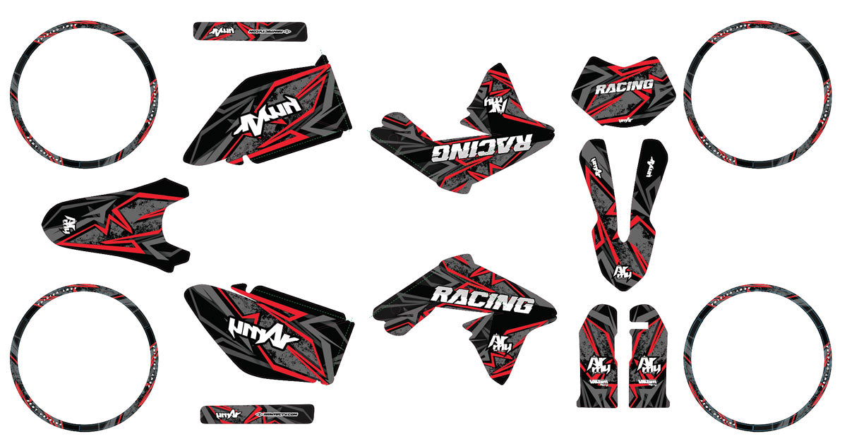 50cc Graphics kit Valenti Racing Army Redrum