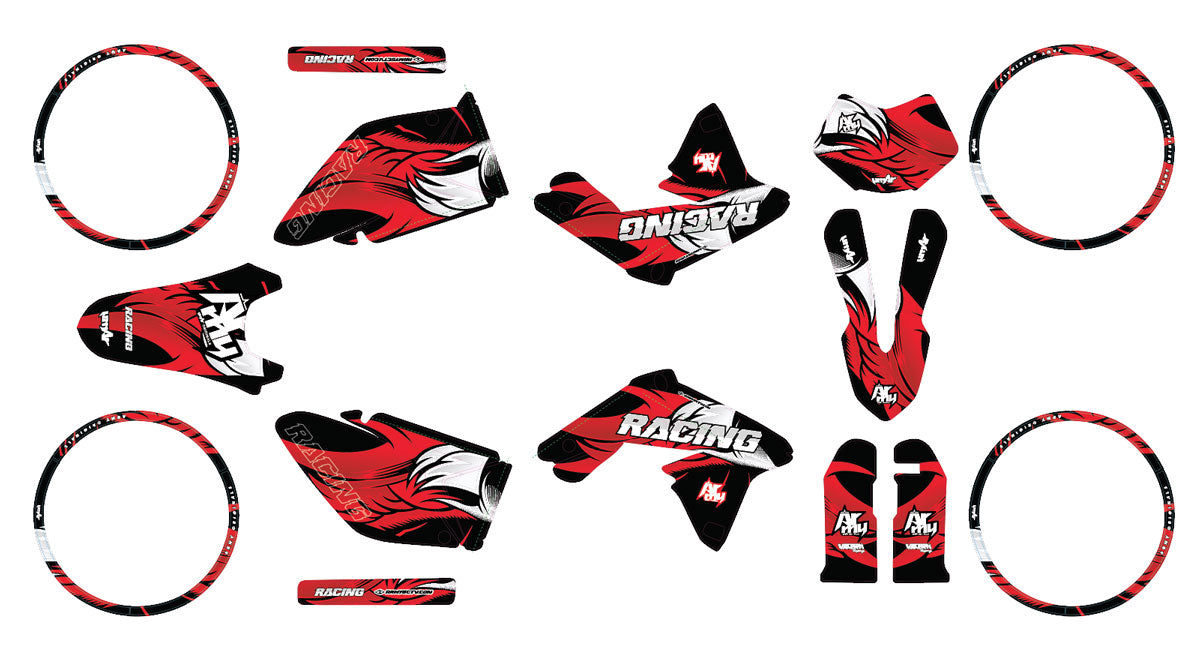 50cc Graphics kit Valenti Racing Army Runz