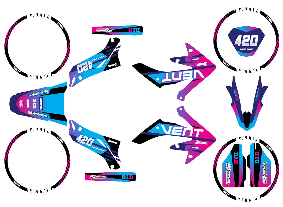 Kit déco Vent Derapage 2019-2020 Blast | autocollants moto | personnalisation 50cc | armysctv