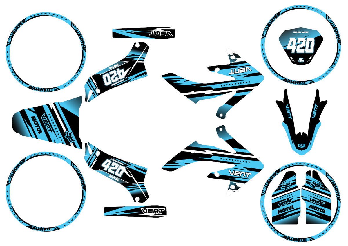 Kit déco Vent Derapage 2019-2020 Dream | autocollants moto | personnalisation 50cc | armysctv