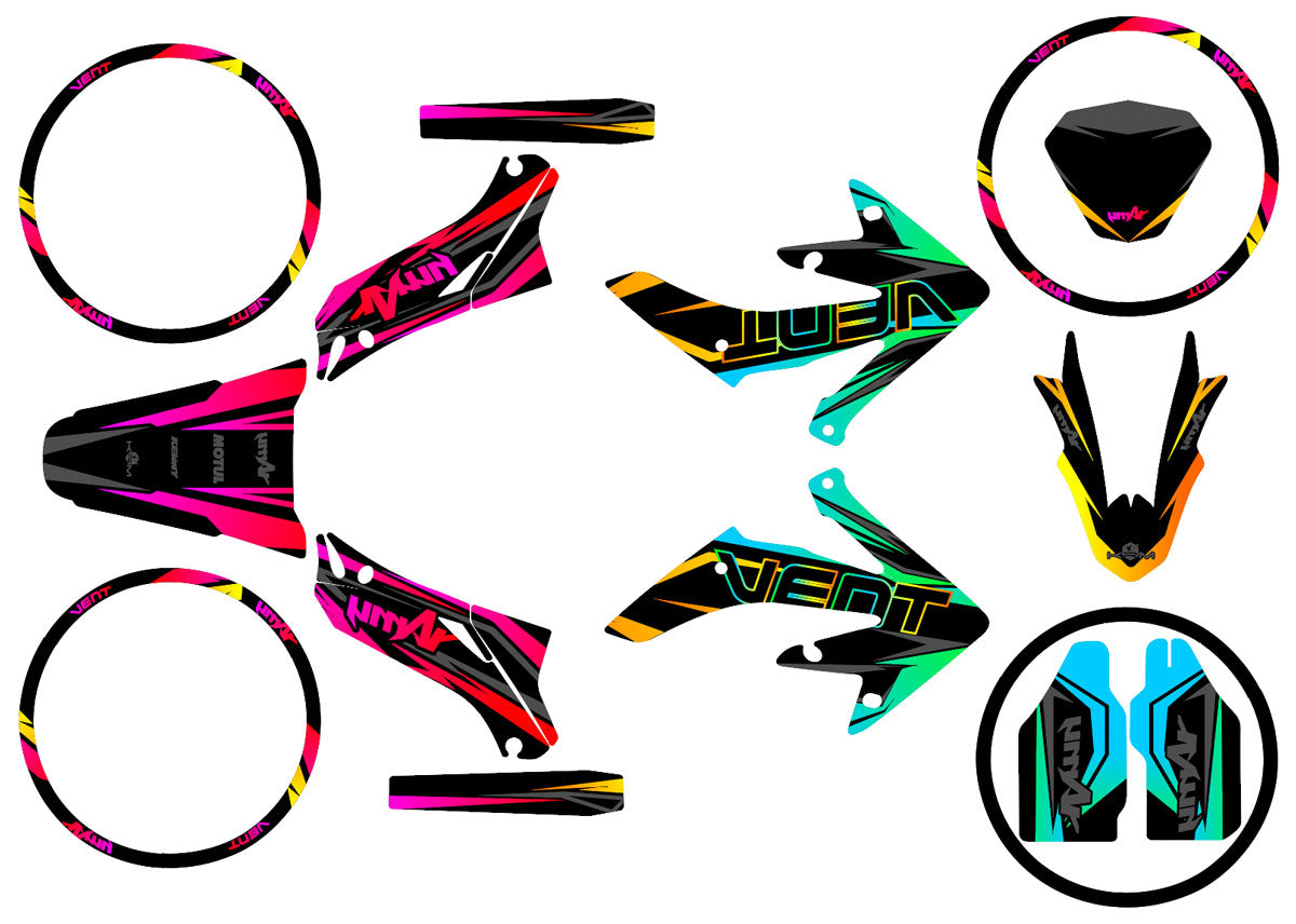 Kit déco Vent Derapage 2019-2020 Eclipse | autocollants moto | personnalisation 50cc | armysctv