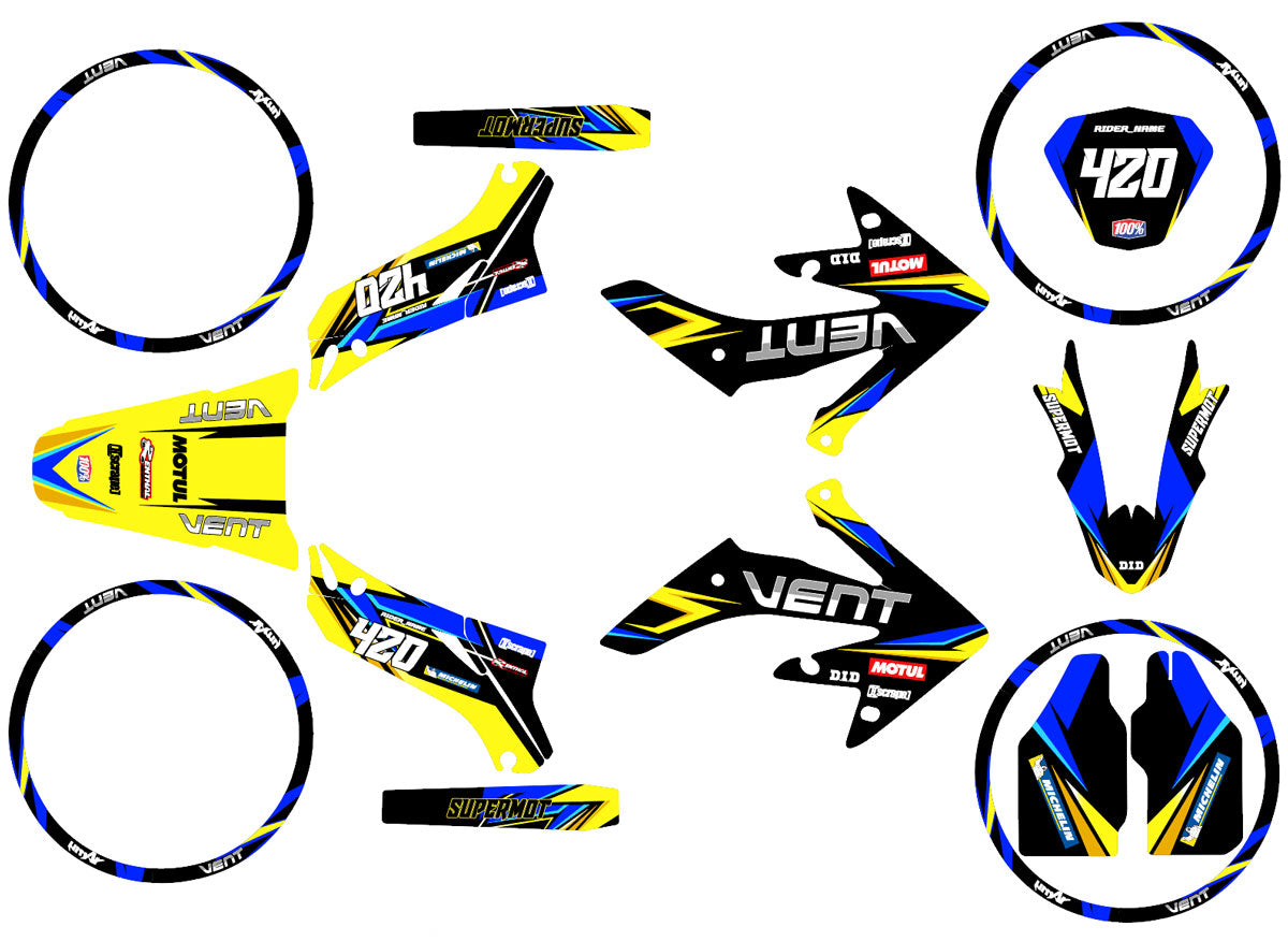 Kit déco Vent Derapage 2019-2020 Finder | autocollants moto | personnalisation 50cc | armysctv