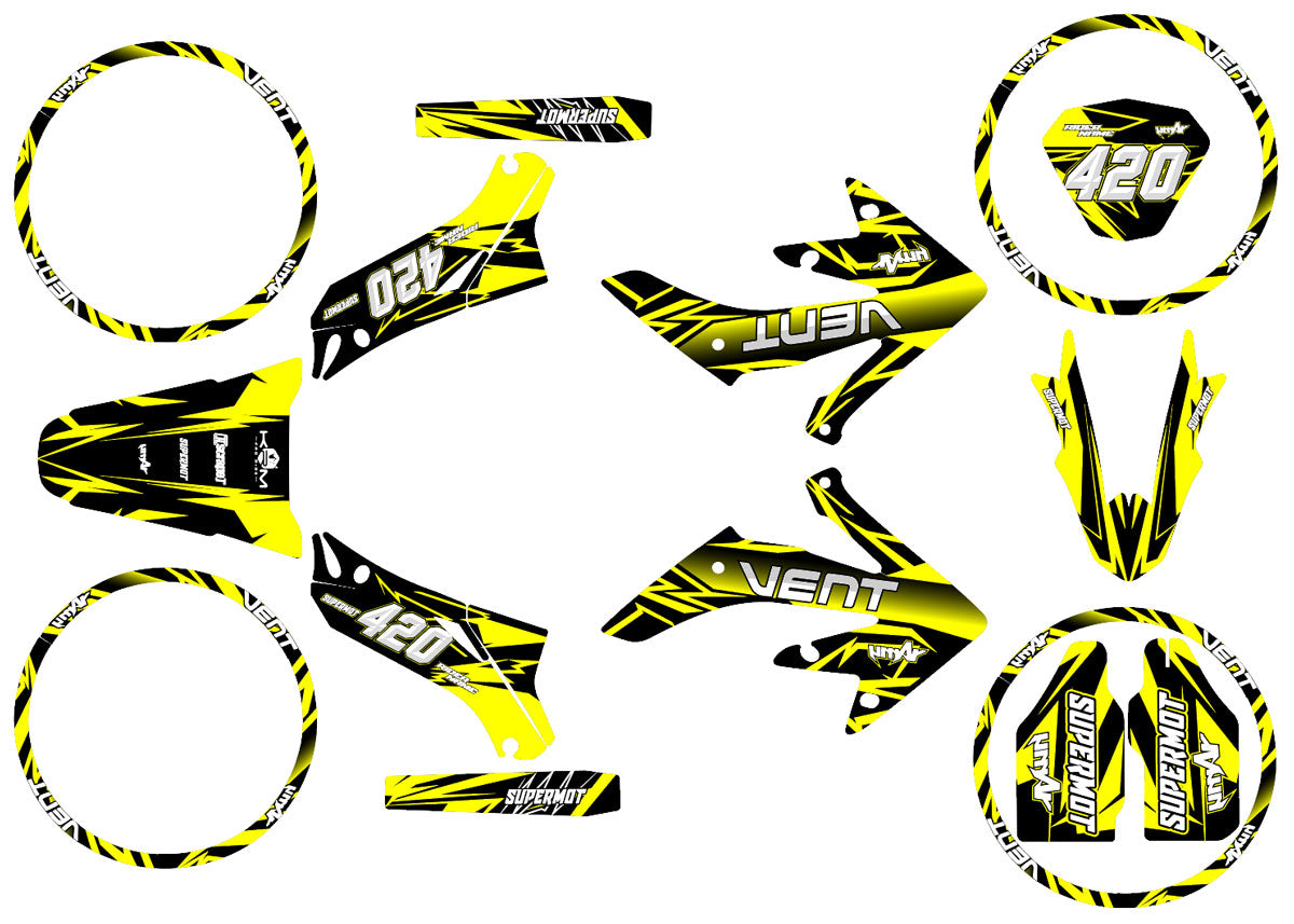 Kit déco Vent Derapage 2019-2020 Huitième | autocollants moto | personnalisation 50cc | armysctv