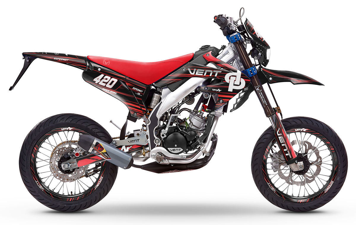Deko-sett Vent Derapage 2019-2020 Gull og platina | motorsykkelklistremerker | tilpasning 50cc | armysctv