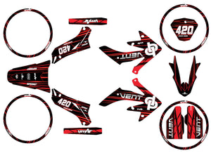 Dekor kit Vent Derapage 2019-2020 Gold und Platin | Motorradaufkleber | Personalisierung 50cc | armysctv