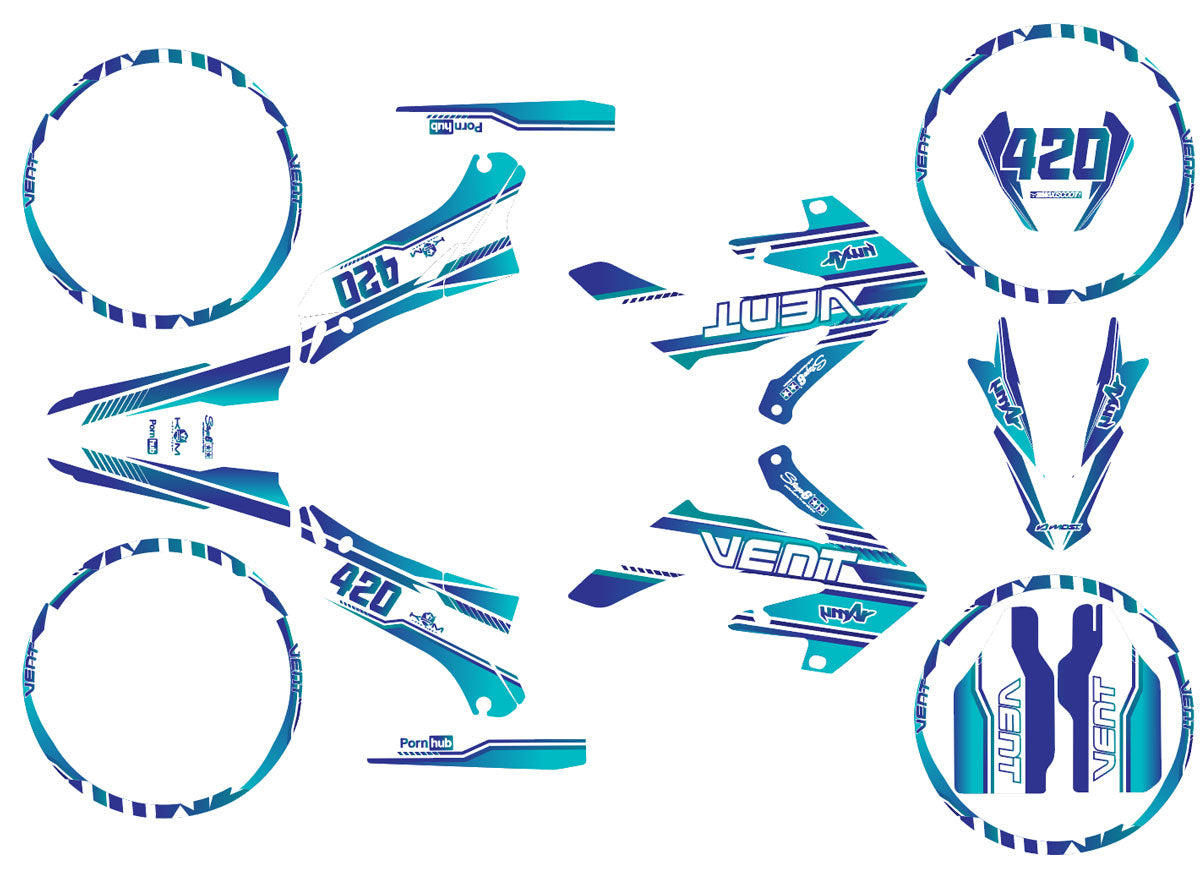 Kit déco Vent Derapage 2019-2020 Kunst | autocollants moto | personnalisation 50cc | armysctv