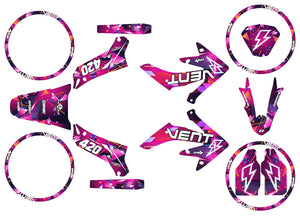 Graphics kit Vent Derapage 2019-2020 Lightning | motorcycle stickers | 50cc customization | armysctv