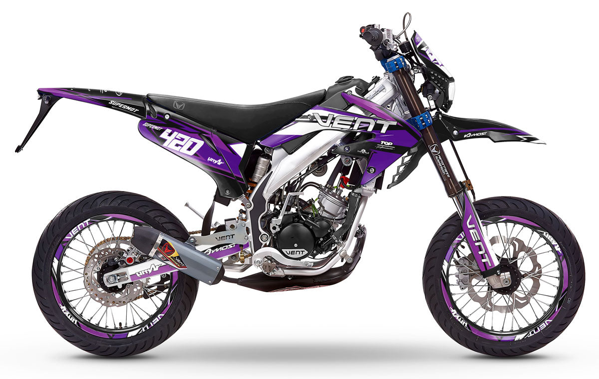 Deko-sett Vent Derapage 2019-2020 Lilla | motorsykkelklistremerker | tilpasning 50cc | armysctv