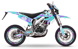 Graphics kit Vent Derapage 2019-2020 MX Sky | motorcycle stickers | 50cc customization | armysctv