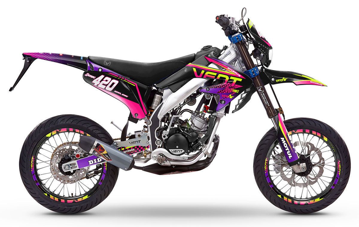 Dekor kit Vent Derapage 2019-2020 Neon | Motorradaufkleber | Personalisierung 50cc | armysctv