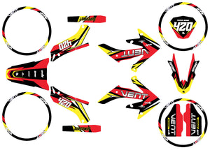 Dekor kit Vent Derapage 2019-2020 Stream | Motorradaufkleber | Personalisierung 50cc | armysctv