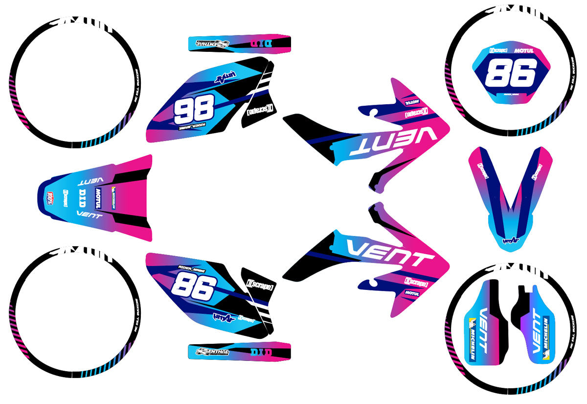 Kit déco 50cc Vent Derapage 2021-2022 Army Blast | autocollants moto | personnalisation 50cc | armysctv