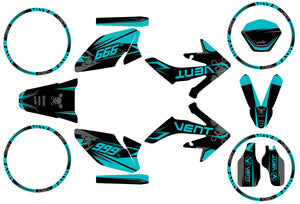 50cc Graphics kit Vent Derapage 2021-2022 Bold | motorcycle stickers | 50cc customization | armysctv