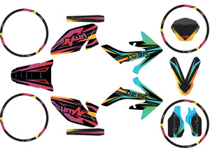 50cc Graphics kit Vent Derapage 2021-2022 Eclipse | motorcycle stickers | 50cc customization | armysctv