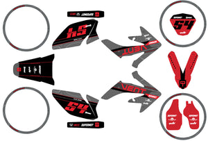 50cc Graphics kit Vent Derapage 2021-2022 Quake | motorcycle stickers | 50cc customization | armysctv