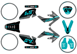 50cc Graphics kit Vent Derapage 2021-2022 Quake | motorcycle stickers | 50cc customization | armysctv
