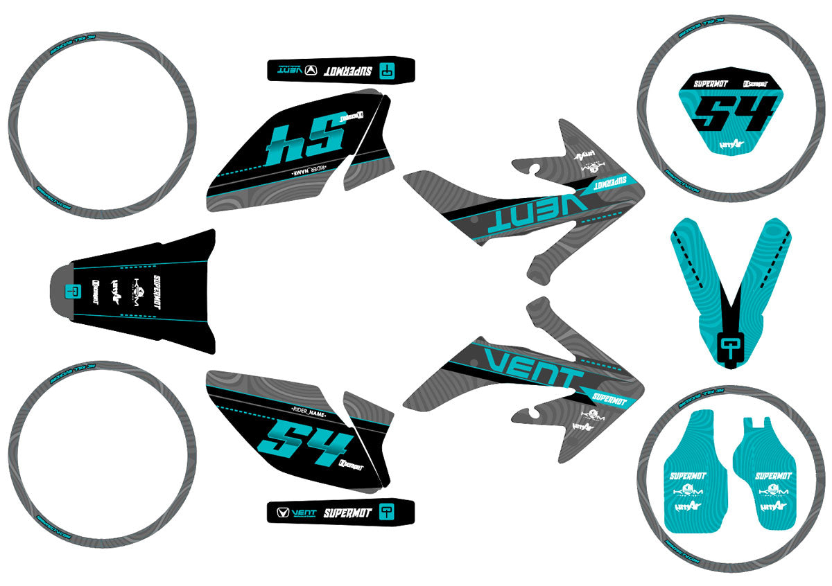 Dekor kit 50cc Vent Derapage 2021-2022 Quake | Motorradaufkleber | Personalisierung 50cc | armysctv