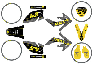 50cc Graphics kit Vent Derapage 2021-2022 Quake | motorcycle stickers | 50cc customization | armysctv