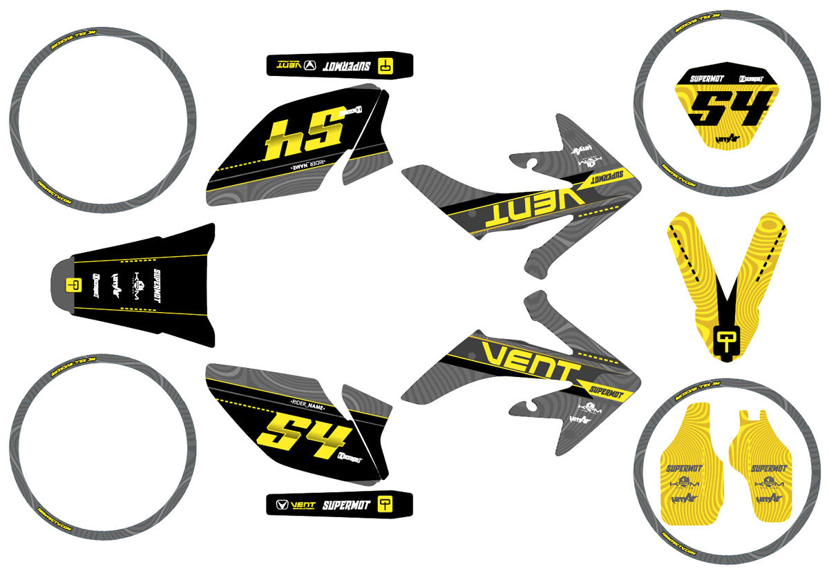 Dekor kit 50cc Vent Derapage 2021-2022 Quake | Motorradaufkleber | Personalisierung 50cc | armysctv
