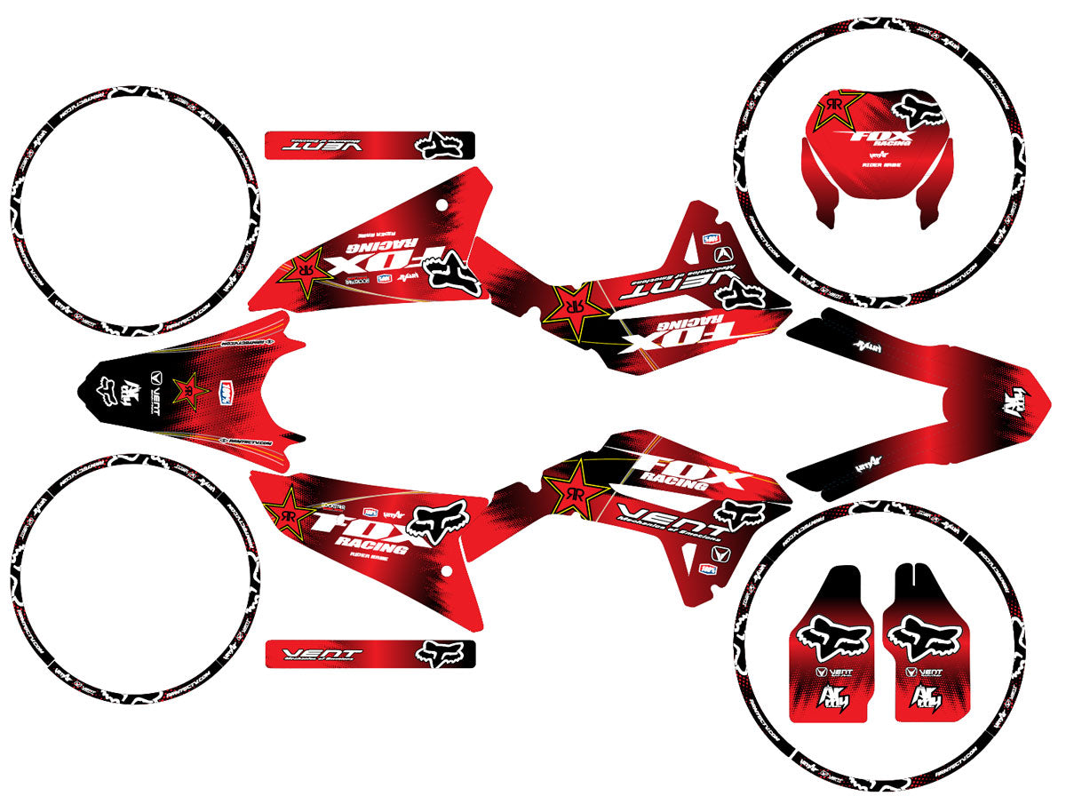 Kit déco Vent Baja 50cc 2023-2024 Army Fox | autocollants moto | personnalisation 50cc | armysctv