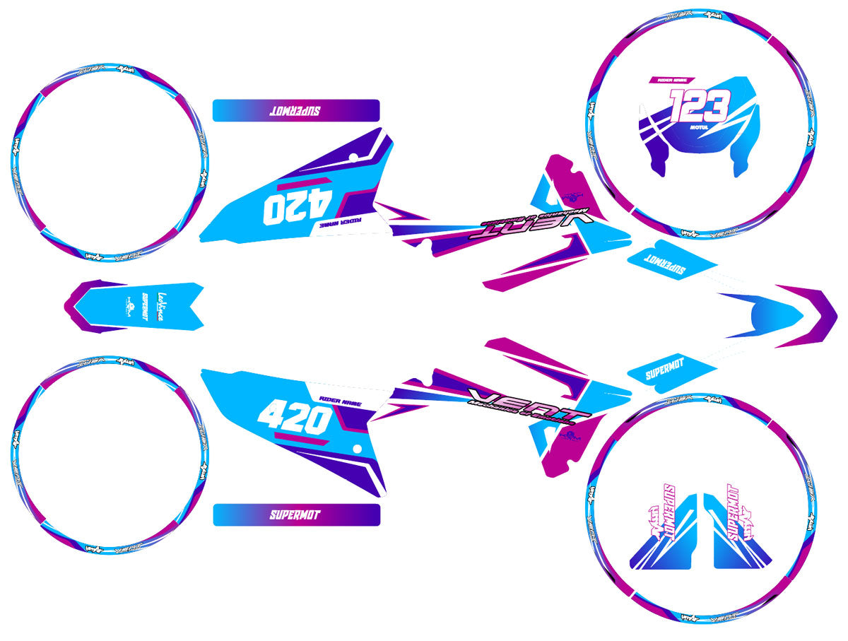 Kit déco Vent Baja 50cc 2023-2024 Artisse | autocollants moto | personnalisation 50cc | armysctv