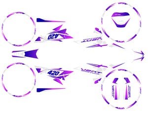Dekor kit Vent Baja 50cc 2023-2024 Kalt | Motorradaufkleber | Personalisierung 50cc | armysctv